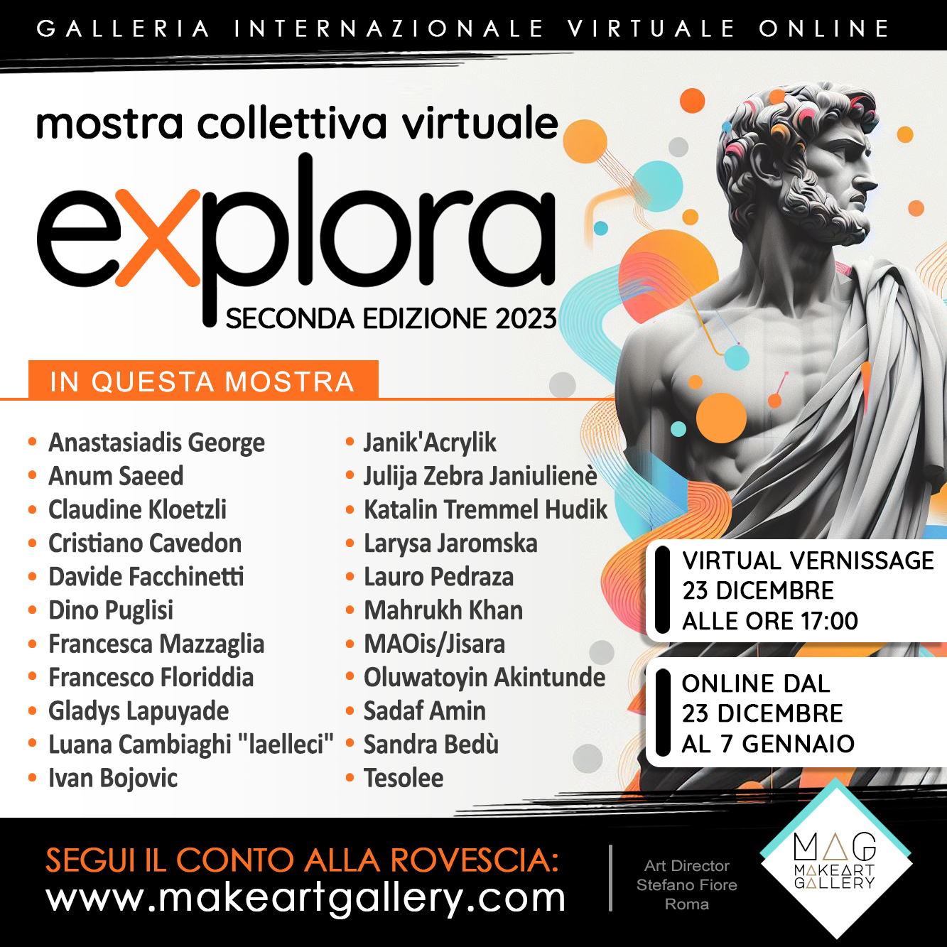Mostra collettiva virtuale internazionale Explora 2, 2023 | Virtual Art Week
