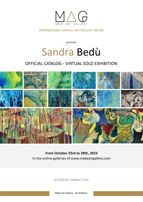 Catalogo ufficiale della mostra virtuale personale dell'artista Sandra Bedù