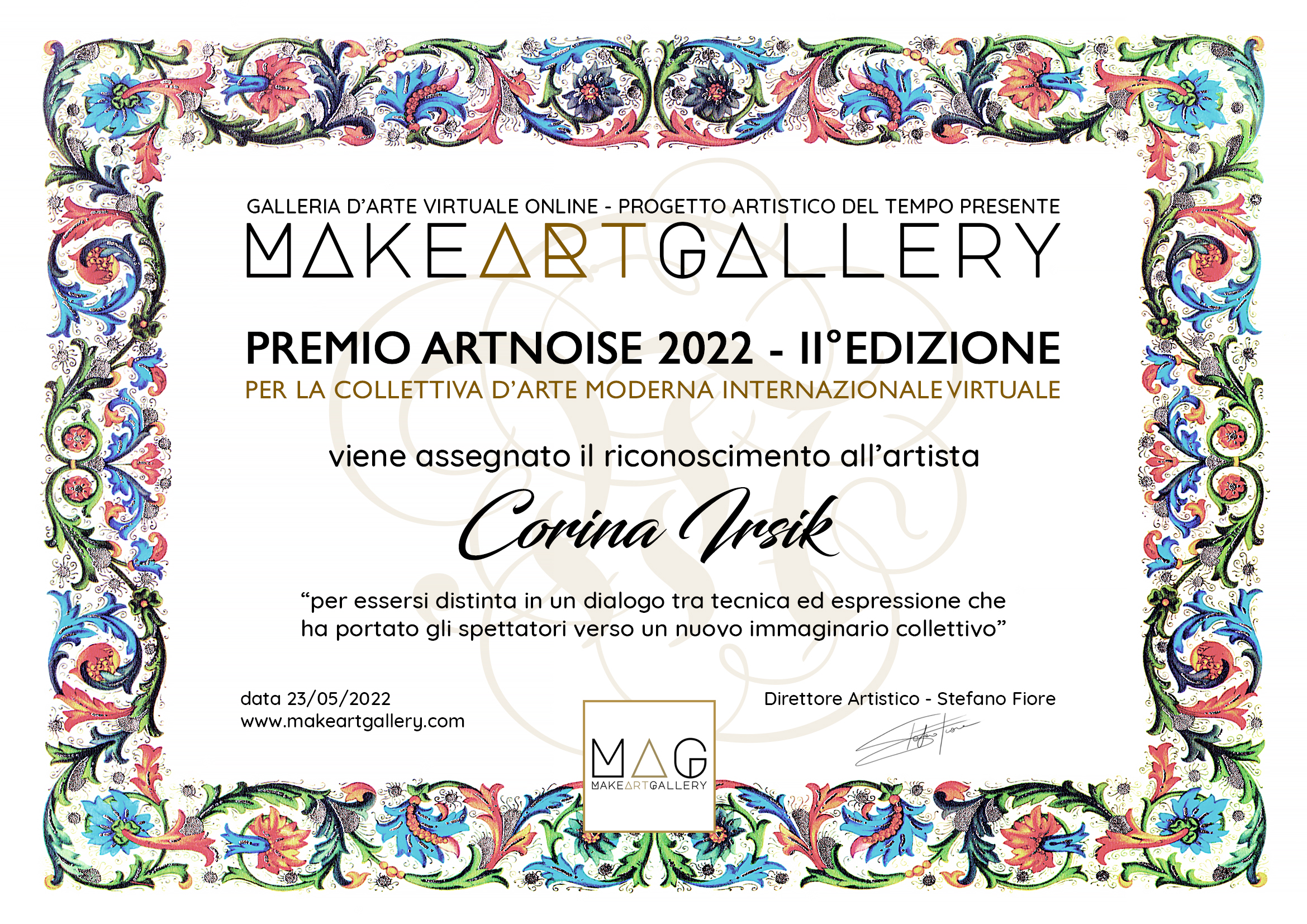 Premio Artistico Make Art Gallery ArtNoise 2022 | Mostra virtuale online