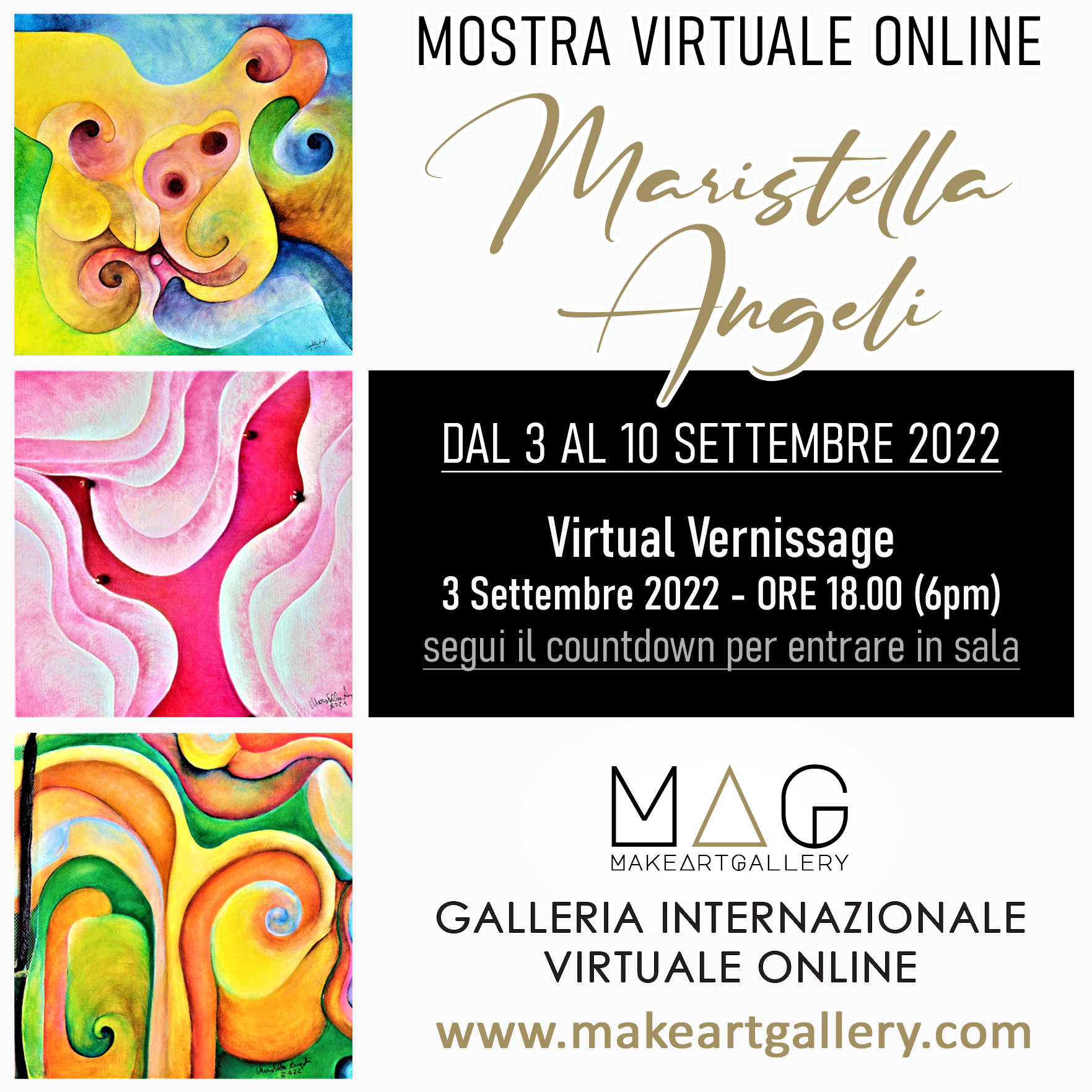 Mostra personale artista Maristella Angeli - Mostra virtuale online