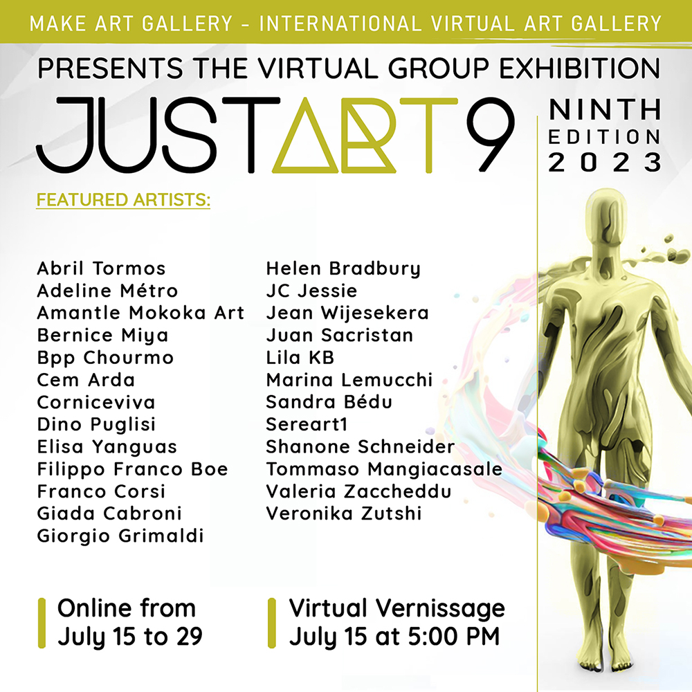 Mostra Virtuale Collettiva JustArt 9, nelle sale di Make Art Gallery