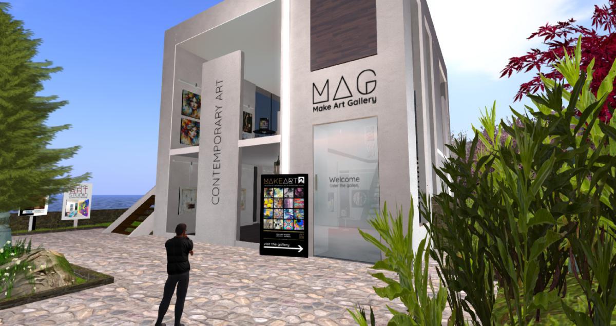 Galleria MAG nel metaverso mondo virtuale di Second Life, per mostre collettive