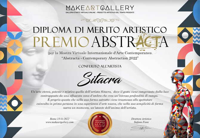 diploma merito artistico Contempora 2 - Mostra Virtuale online