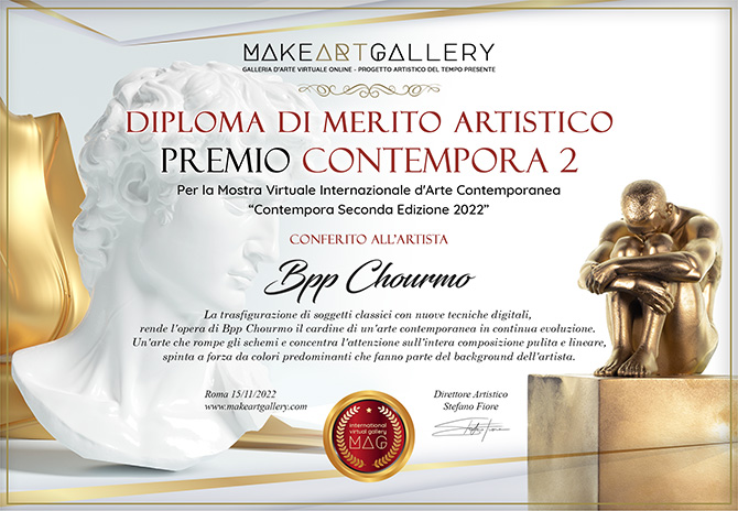 diploma merito artistico Contempora 2 - Mostra Virtuale online